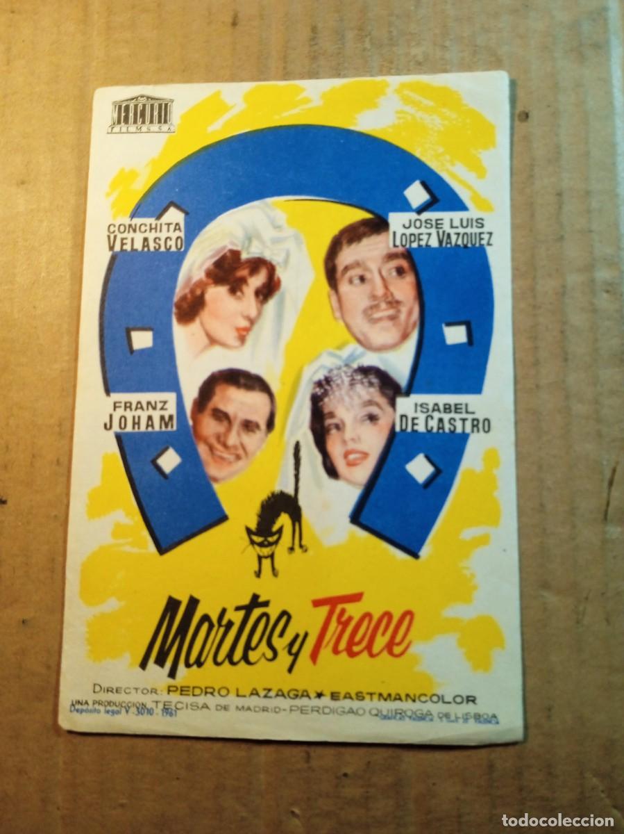  Flyers Publicitaires de films Anciens: FOLLETO DE MANO SIN PUBLICIDAD MARTES Y TRECE