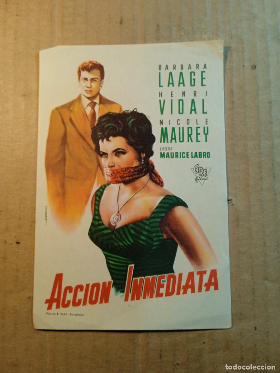  Flyers Publicitaires de films Anciens: FOLLETO DE MANO SIN PUBLICIDAD ACCION INMEDIATA
