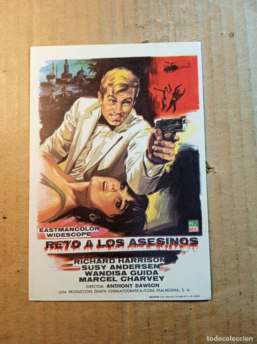  Flyers Publicitaires de films Anciens: FOLLETO DE MANO SIN PUBLICIDAD RETO A LOS ASESINOS