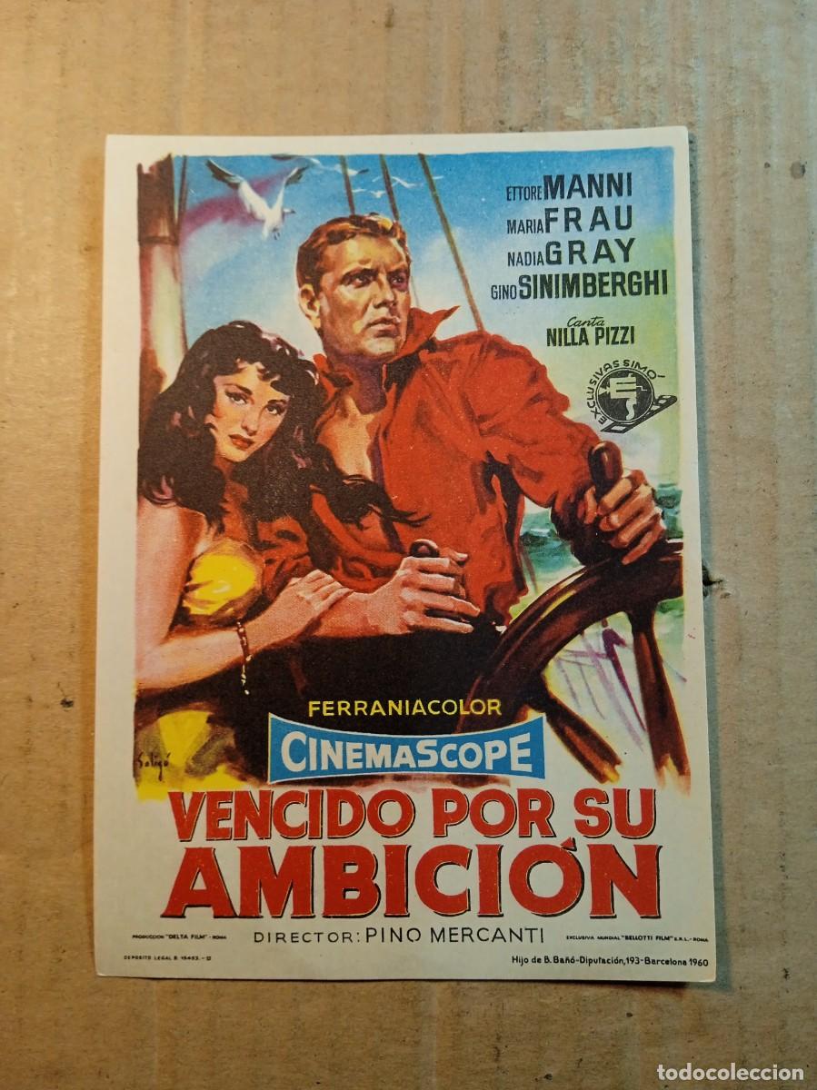 Kino: FOLLETO DE MANO SIN PUBLICIDAD VENCIDO POR SU AMBICION