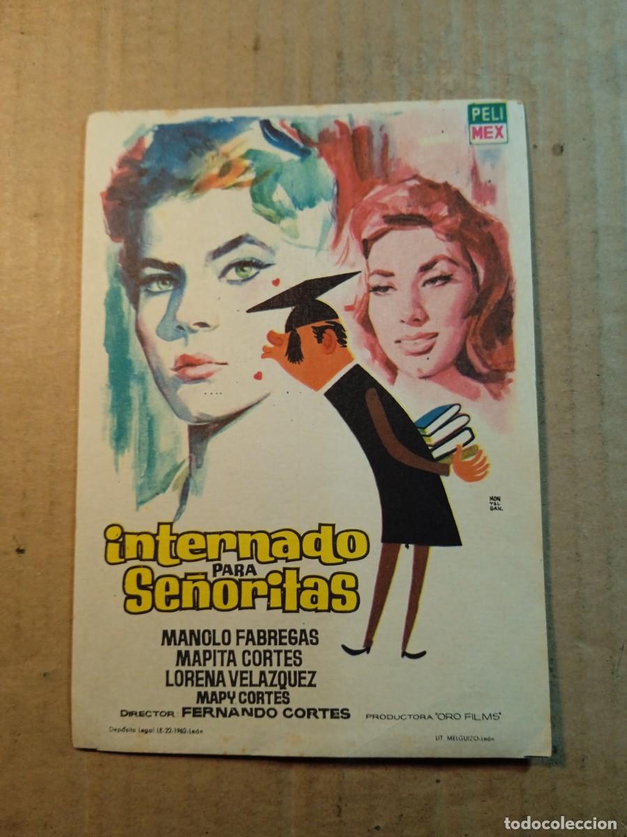  Flyers Publicitaires de films Anciens: FOLLETO DE MANO SIN PUBLICIDAD INTERNADO PARA SE&Ntilde;ORITAS