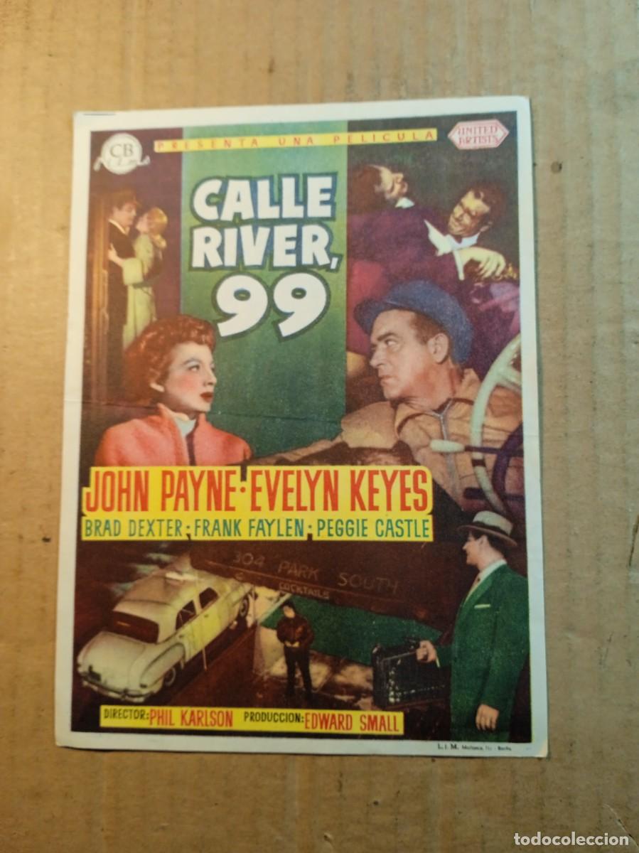 Folhetos de m&atilde;o de filmes antigos de cinema: FOLLETO DE MANO SIN PUBLICIDAD CALLE RIVER 99