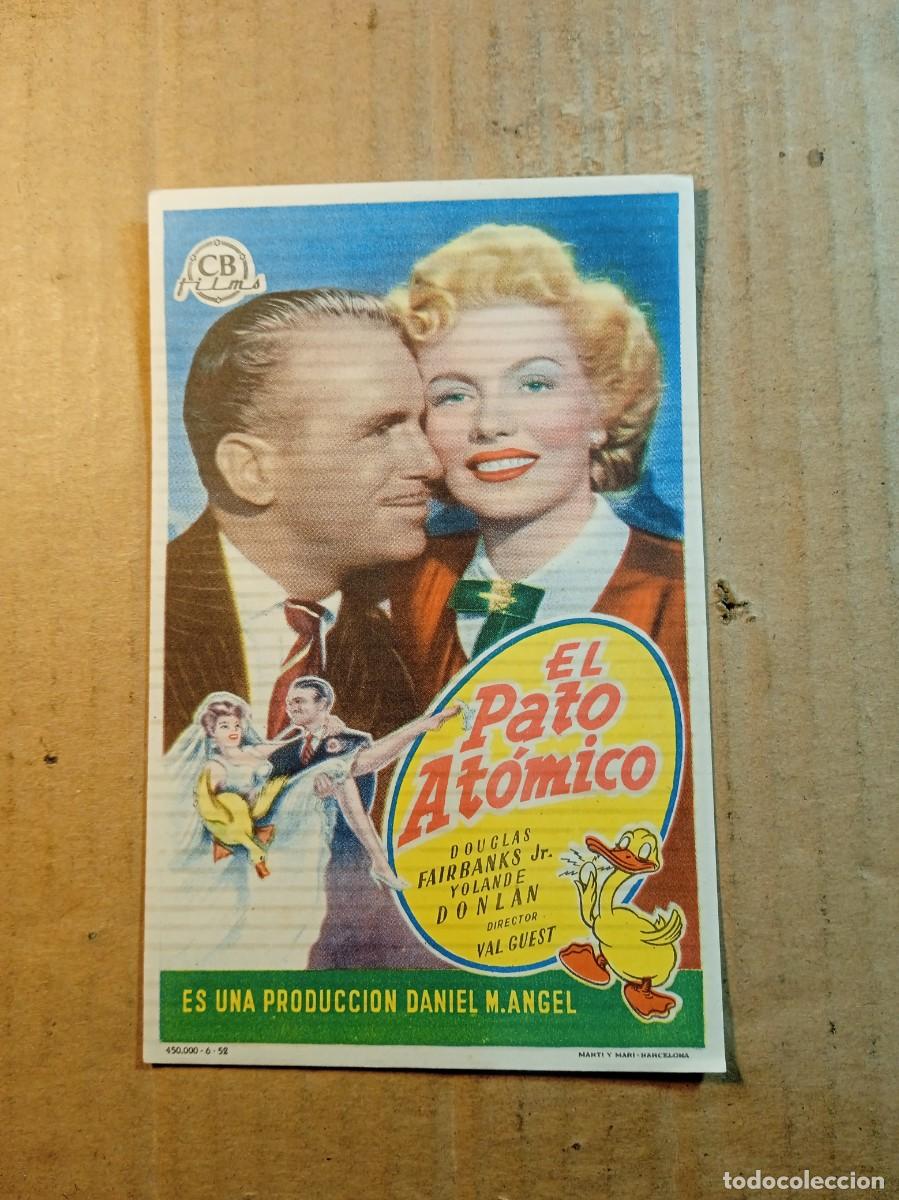  Foglietti di film di film antichi di cinema: FOLLETO DE MANO SIN PUBLICIDAD EL PATO ATOMICO