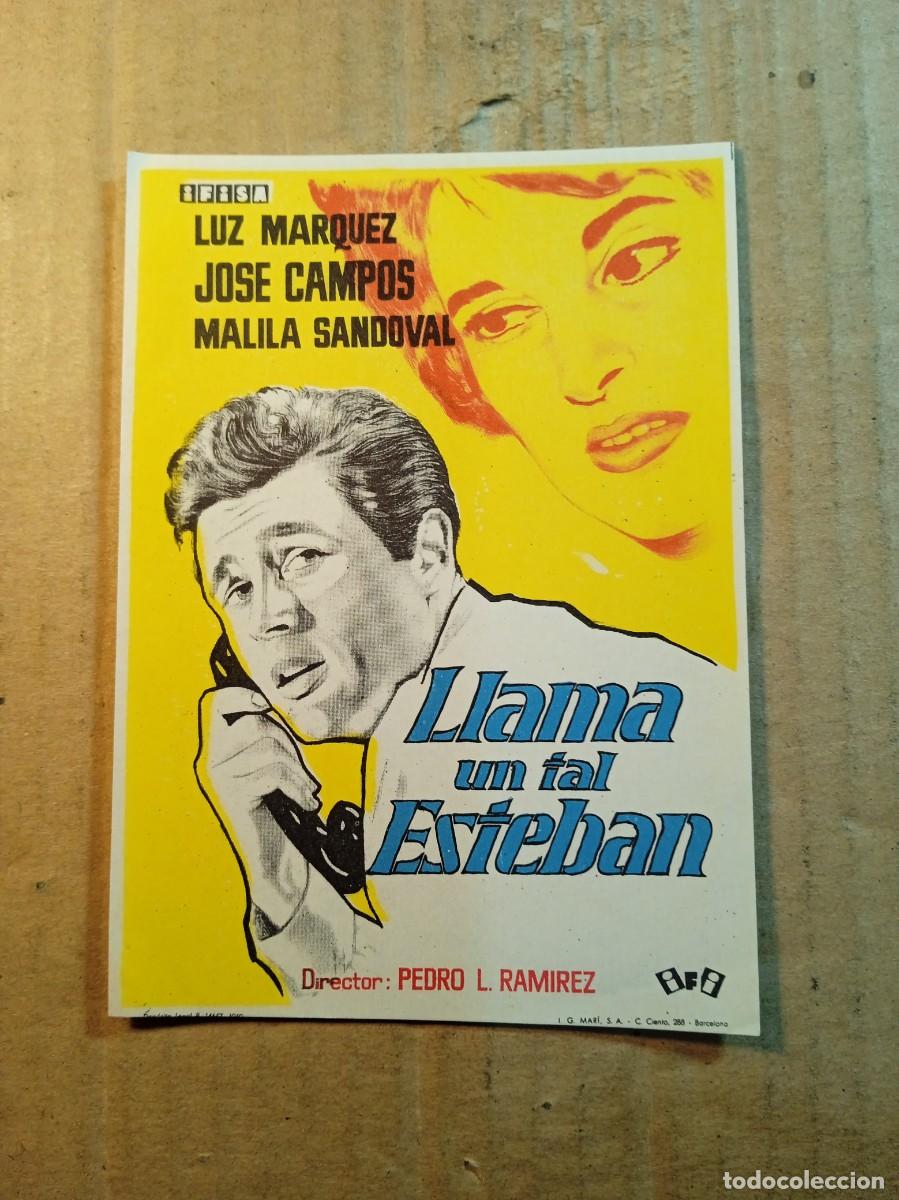  Flyers Publicitaires de films Anciens: FOLLETO DE MANO SIN PUBLICIDAD LLAMA UN TAL ESTEBAN