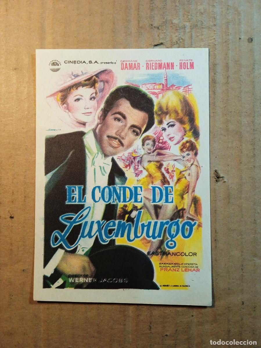  Foglietti di film di film antichi di cinema: FOLLETO DE MANO SIN PUBLICIDAD EL CONDE DE LUXEMBURGO