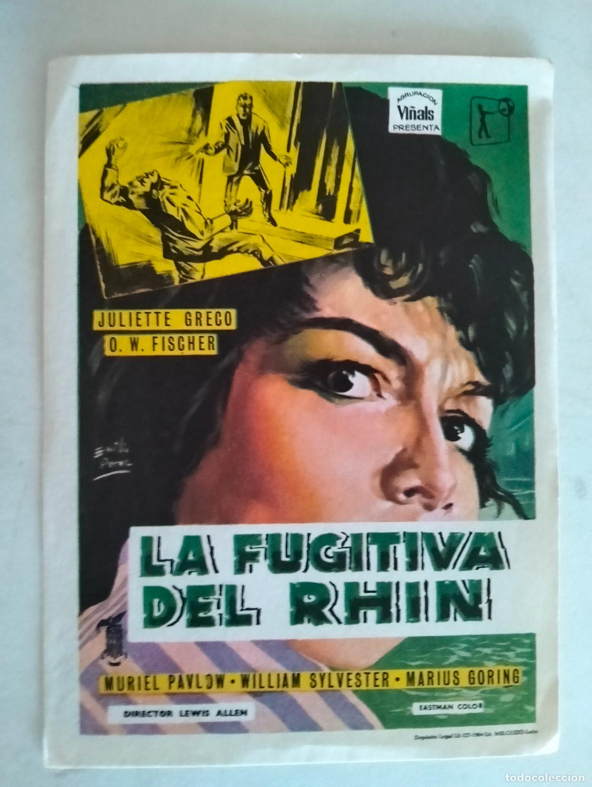 Cine: FOLLETO DE CINE, LA FUGITIVA DEL RHIN