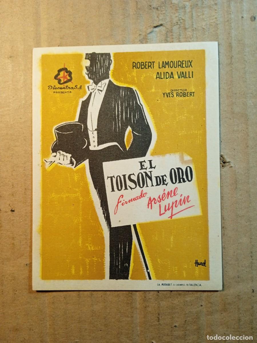  Foglietti di film di film antichi di cinema: FOLLETO DE MANO SIN PUBLICIDAD EL TOISON DE ORO