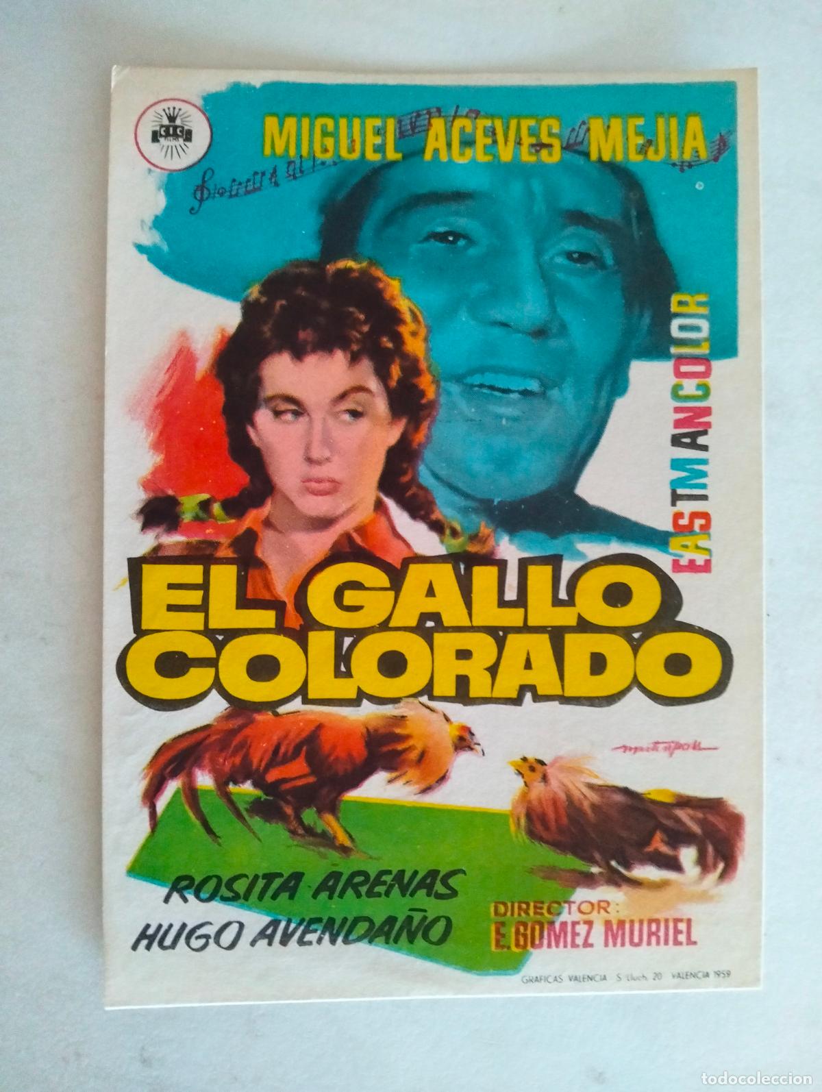 Cine: FOLLETO DE CINE, EL GALLO COLORADO