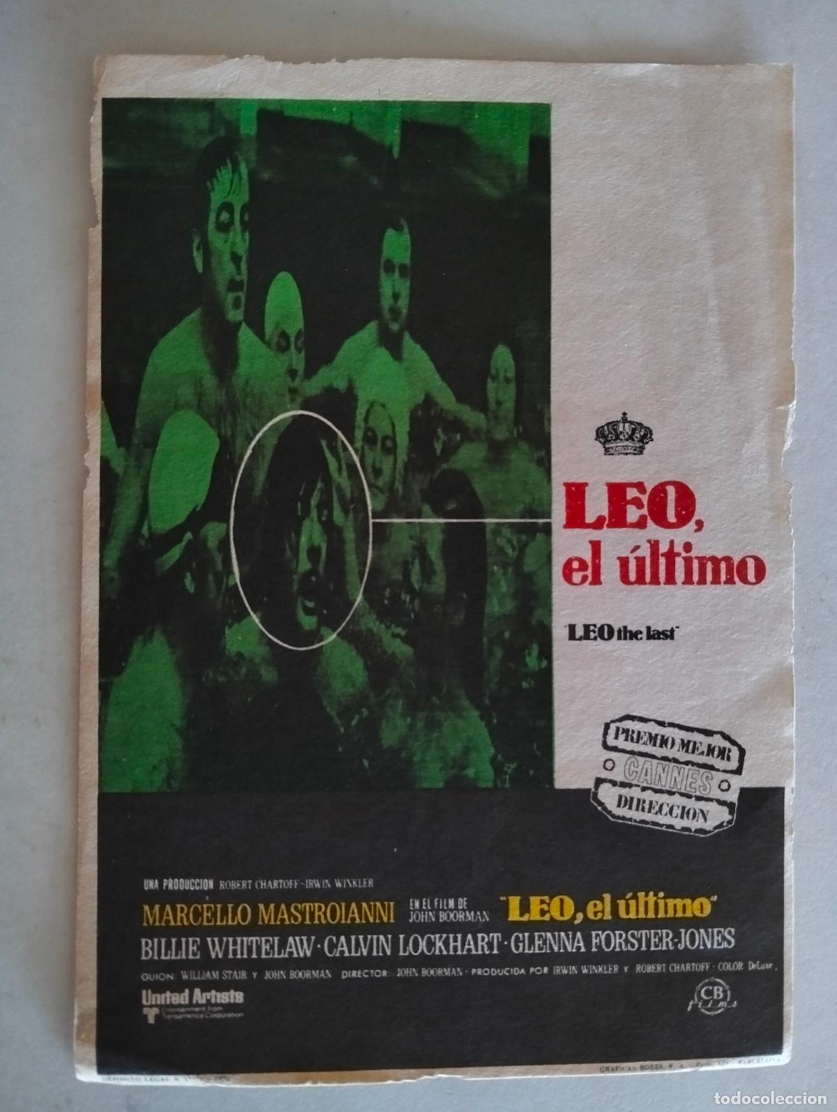 Cine: FOLLETO DE CINE, LEO EL ULTIMO