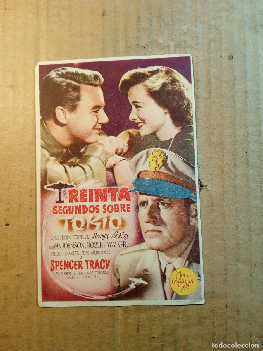  Flyers Publicitaires de films Anciens: FOLLETO DE MANO SIN PUBLICIDAD TREINTA SEGUNDOS SOBRE TOKIO