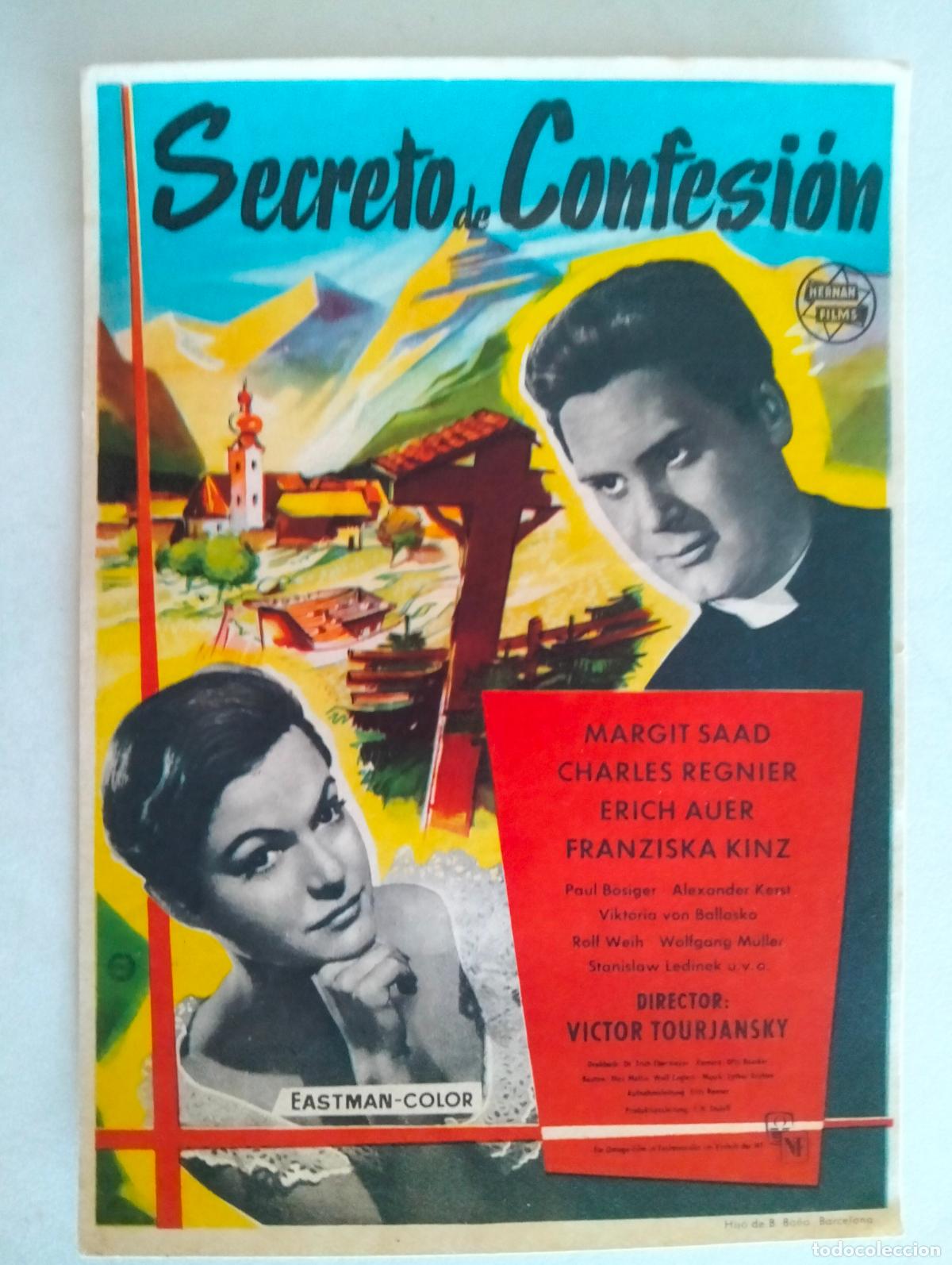 Cine: FOLLETO DE CINE, SECTRETO DE CONFESION