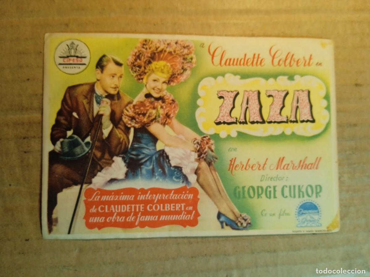  Flyers Publicitaires de films Anciens: FOLLETO DE MANO SIN PUBLICIDAD ZAZA