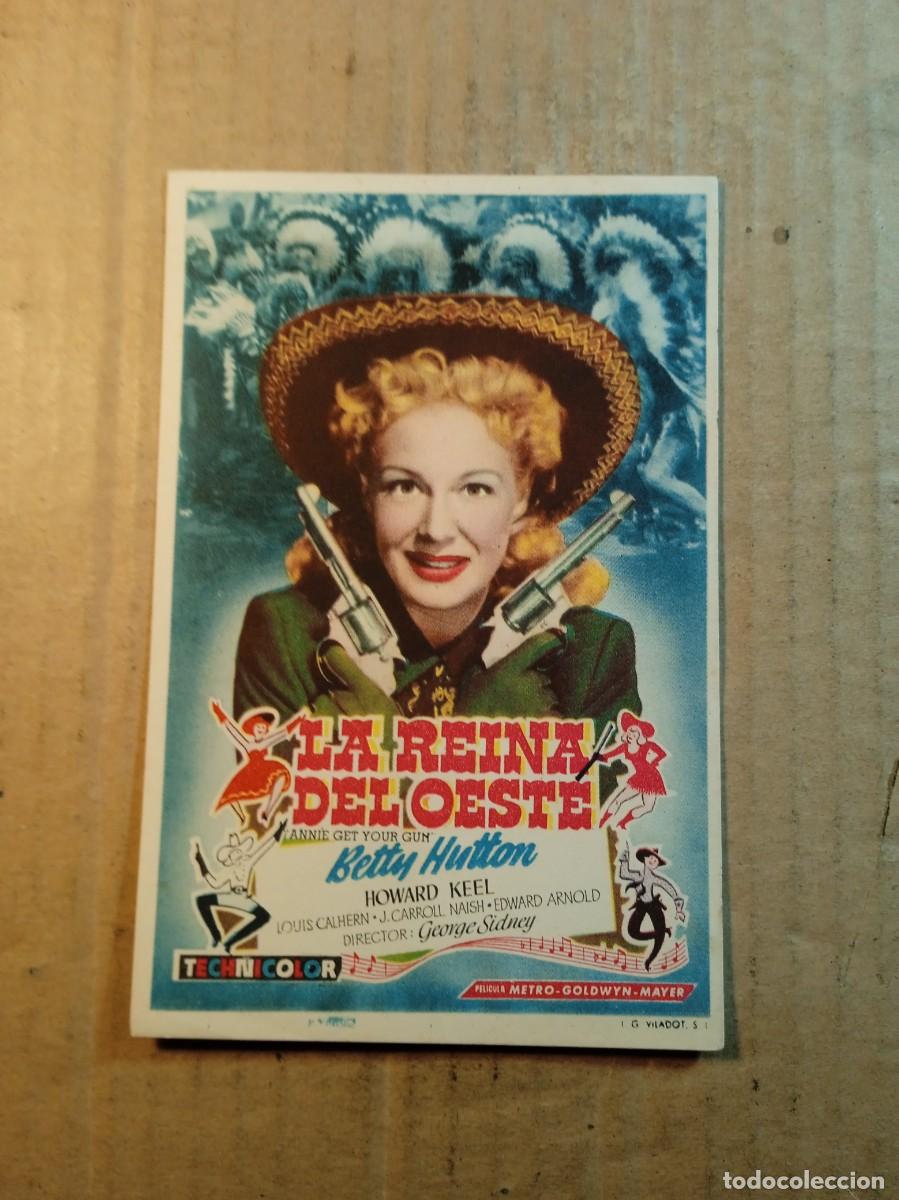  Flyers Publicitaires de films Anciens: FOLLETO DE MANO SIN PUBLICIDAD LA REINA DEL OESTE
