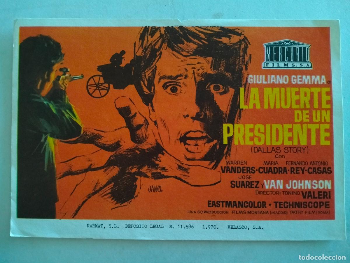 Cine: FOLLETO DE CINE, LA MUERTE DE UN PRESIDENTE