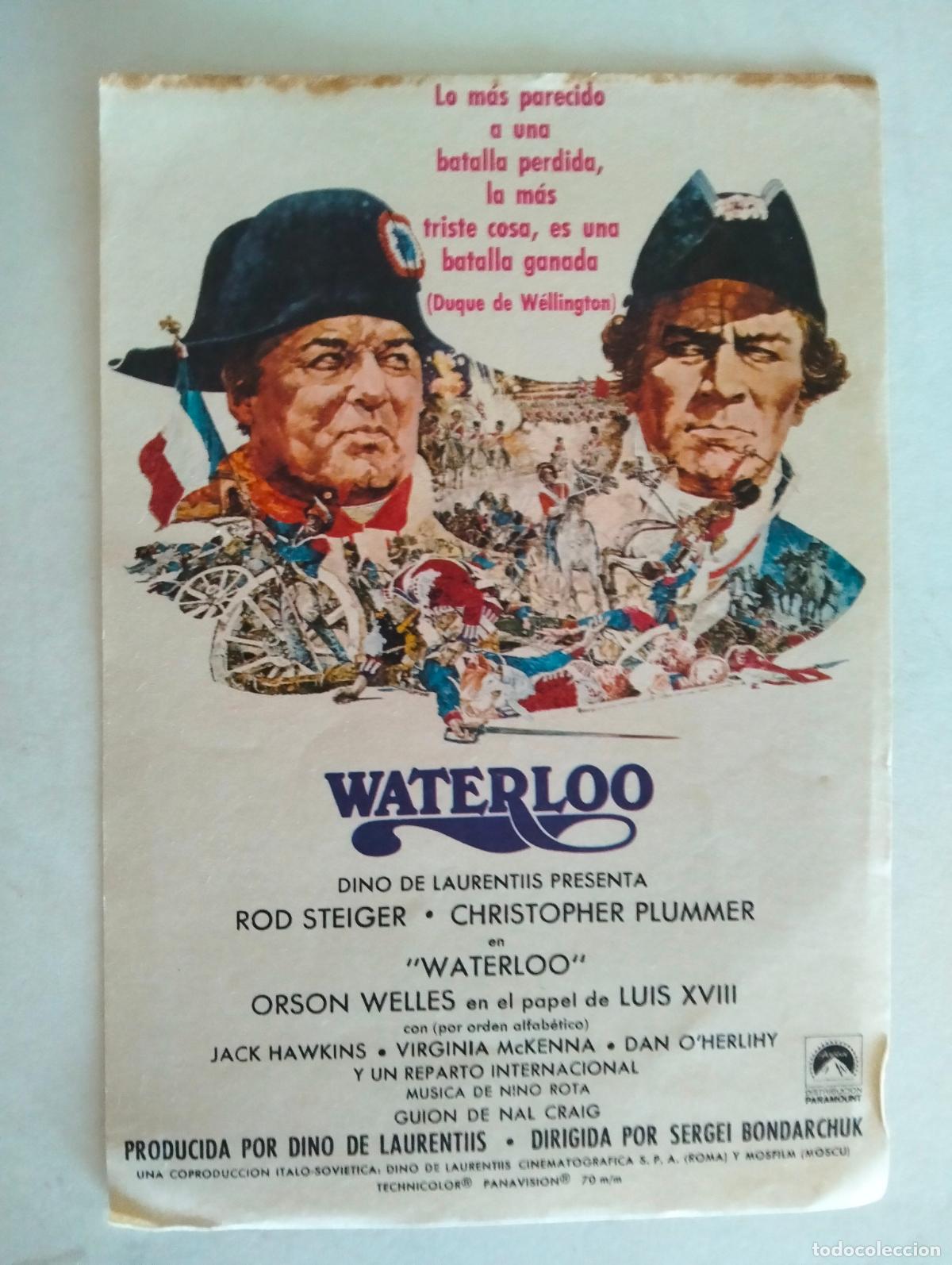 Cine: FOLLETO DE CINE, WATERLOO
