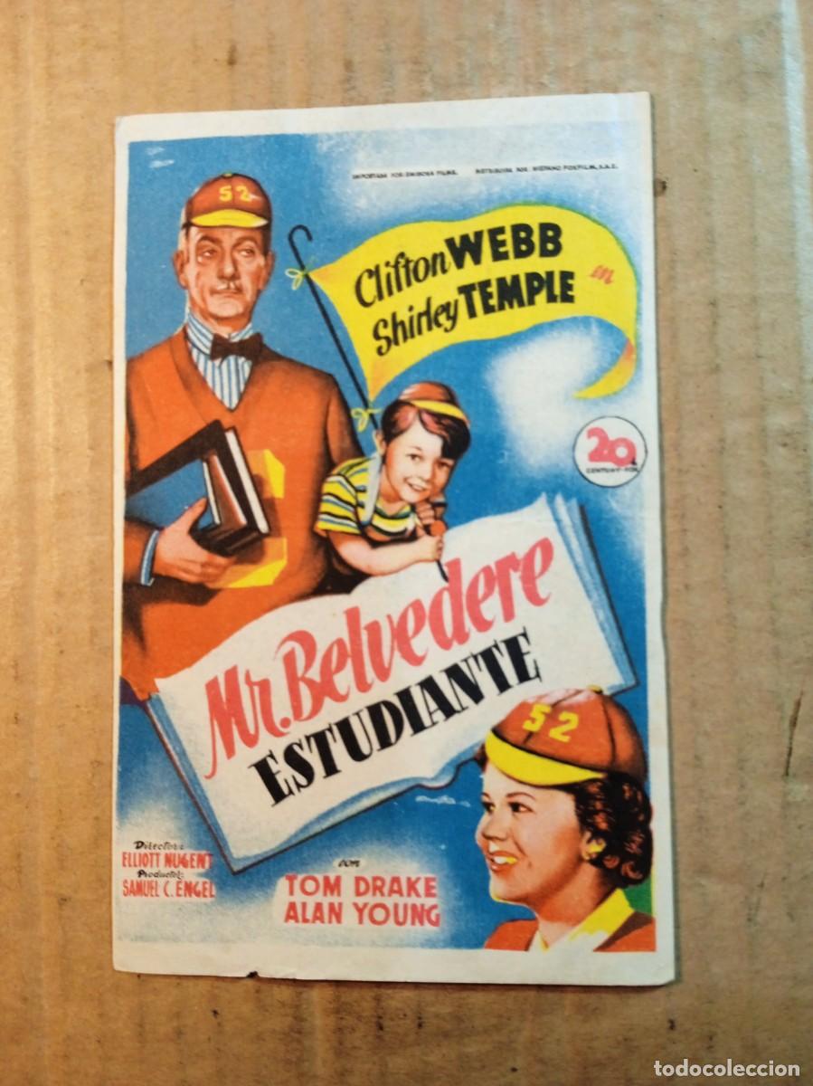 Cine: FOLLETO DE MANO SIN PUBLICIDAD MR. BELVEDERE ESTUDIANTE