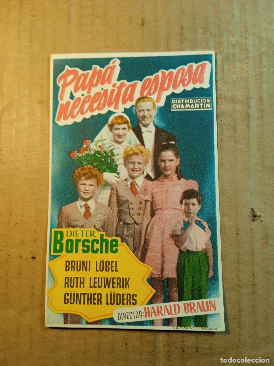  Foglietti di film di film antichi di cinema: FOLLETO DE MANO SIN PUBLICIDAD PAPA NECESITA ESPOSA