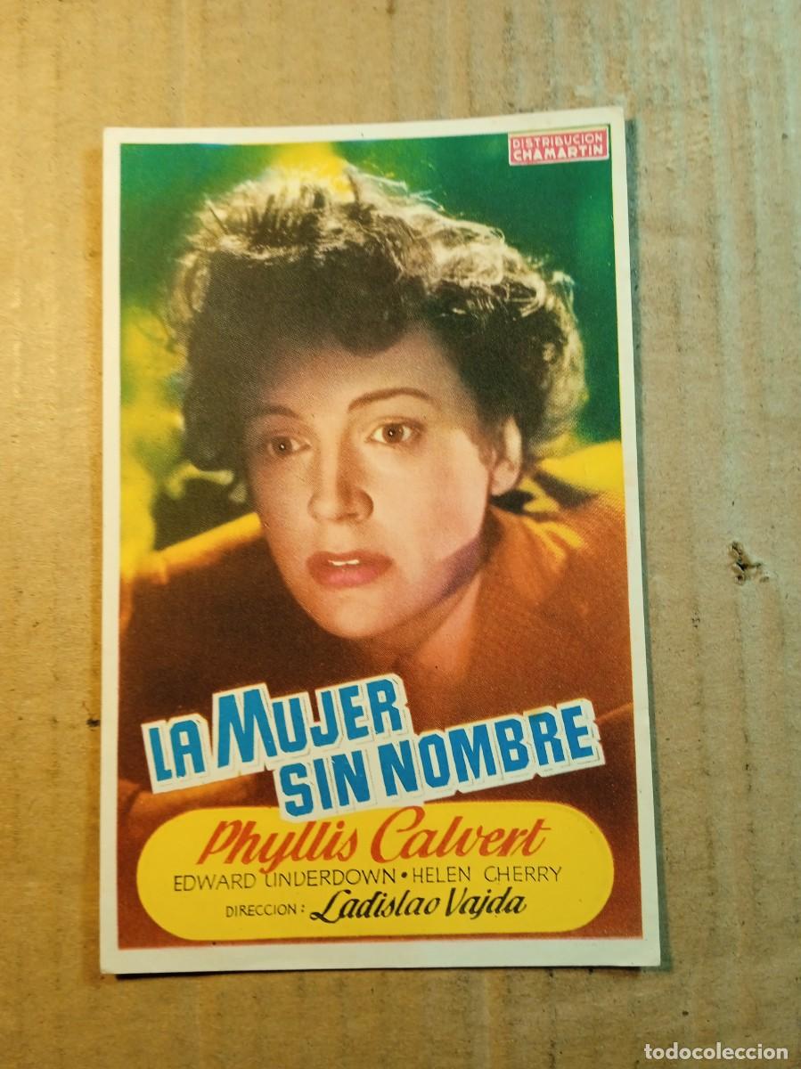 Cine: FOLLETO DE MANO SIN PUBLICIDAD LA MUJER SIN NOMBRE