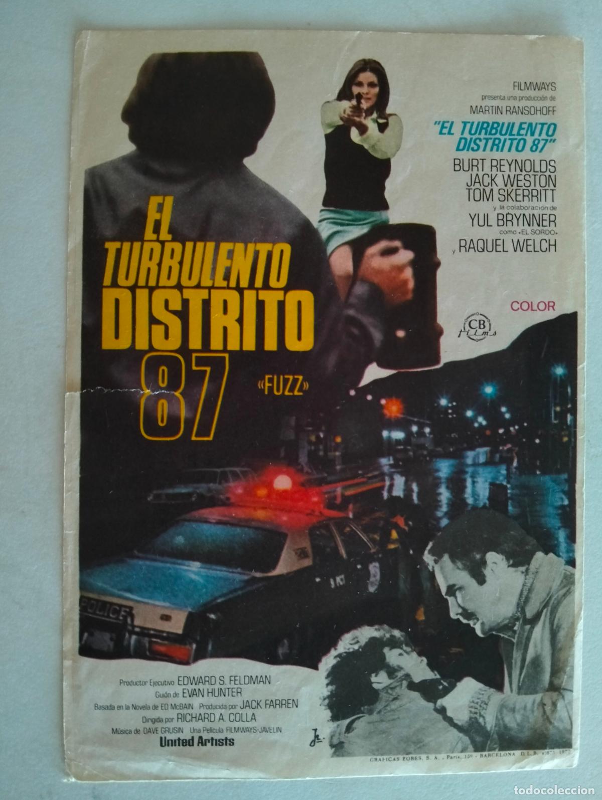 Cine: FOLLETO DE CINE, EL TURBULENTO DISTRITO 87