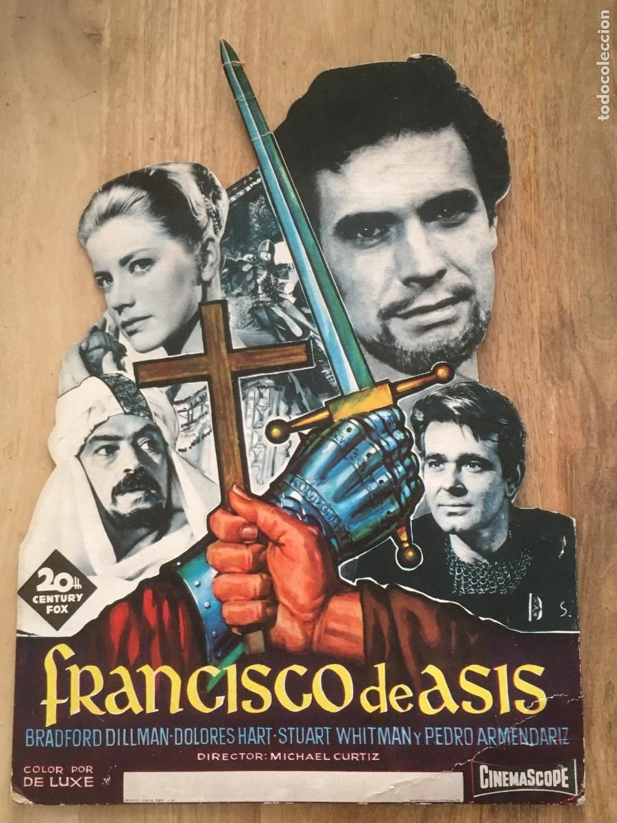  Flyers Publicitaires de films Anciens: francisco de asis soligo troquelado de carton display 1961 original estreno muy raro