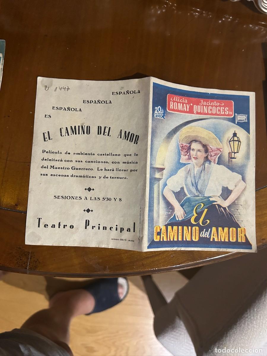 Cine: 1447 el camino del amor teatro principal aranda con publicidad buen estado