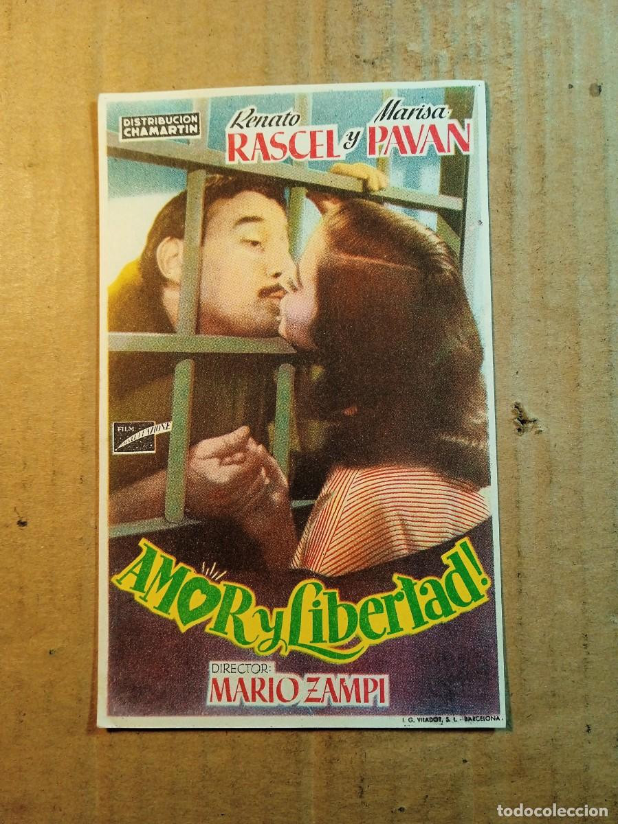  Flyers Publicitaires de films Anciens: FOLLETO DE MANO SIN PUBLICIDAD AMOR Y LIBERTAD