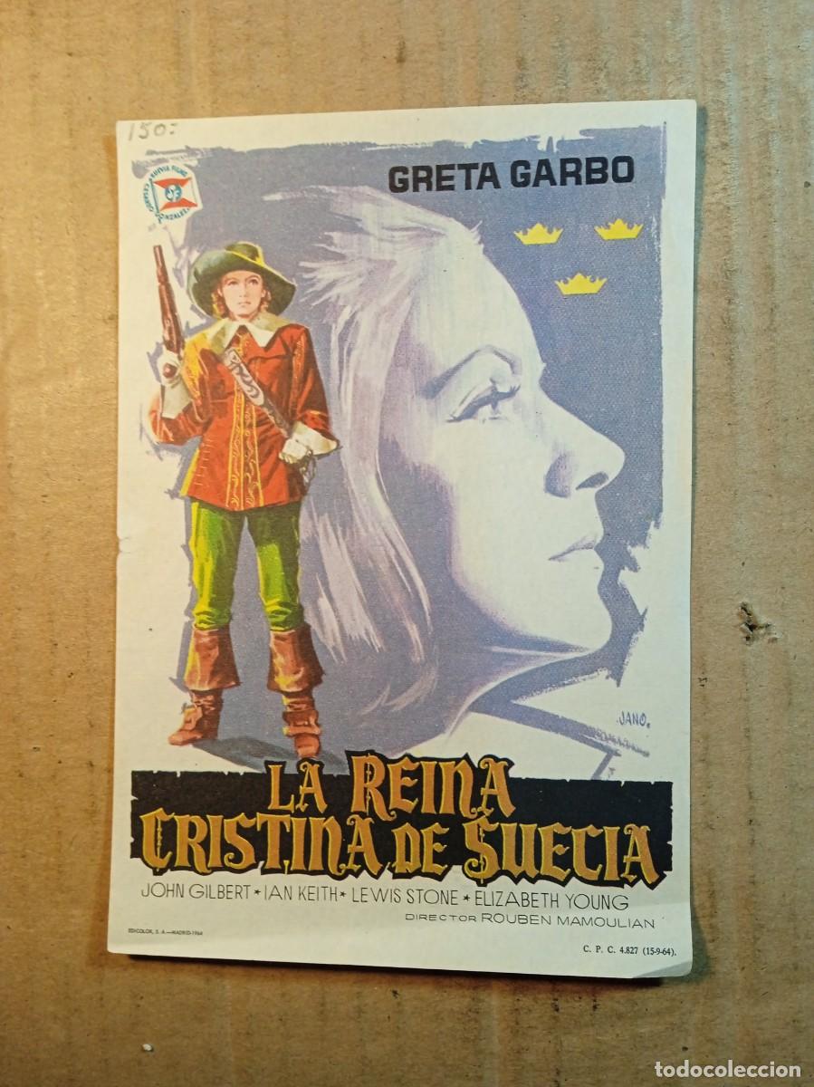 Cinema: FOLLETO DE MANO SIN PUBLICIDAD LA REINA CRISTINA DE SUECIA