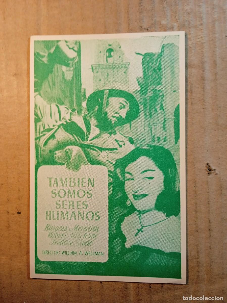 Folhetos de m&atilde;o de filmes antigos de cinema: FOLLETO DE MANO SIN PUBLICIDAD TAMBIEN SOMO SERES HUMANOS