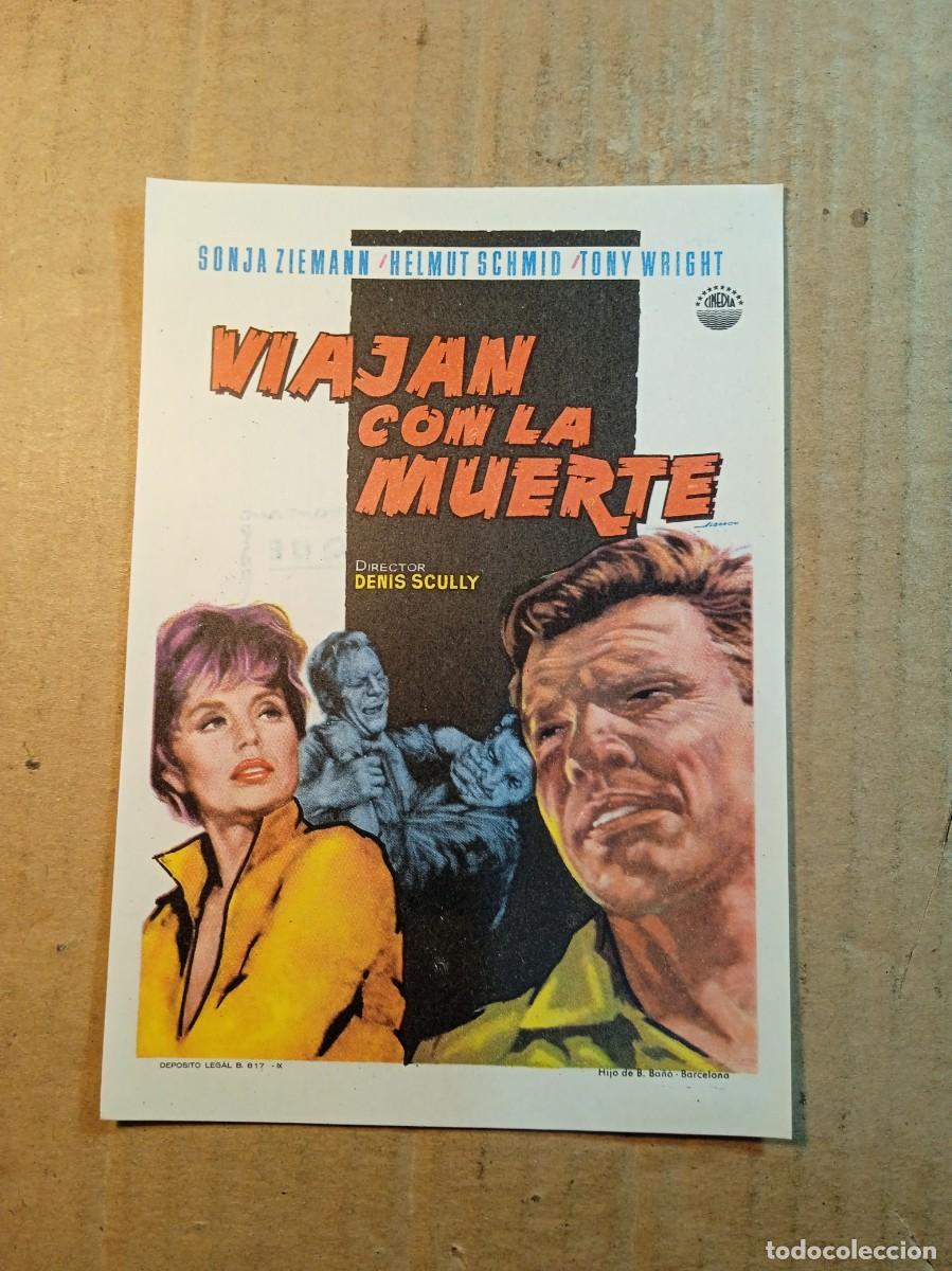 Folhetos de m&atilde;o de filmes antigos de cinema: FOLLETO DE MANO SIN PUBLICIDAD VIAJAN CON LA MUERTE