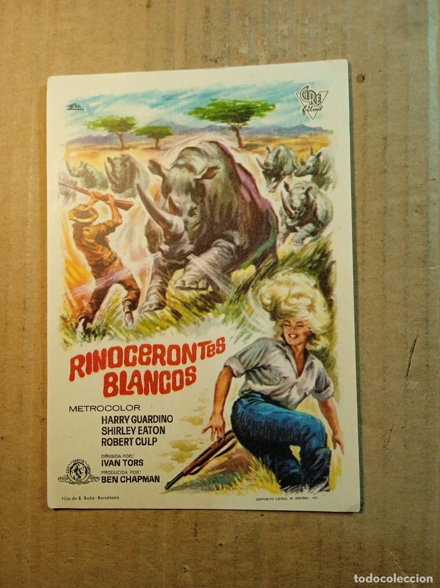 Cine: FOLLETO DE MANO SIN PUBLICIDAD RINOCERONTES BLANCOS