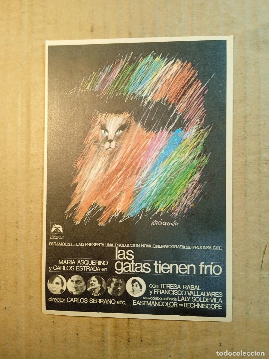  Flyers Publicitaires de films Anciens: FOLLETO DE MANO SIN PUBLICIDAD LAS GATAS TIENEN FRIO