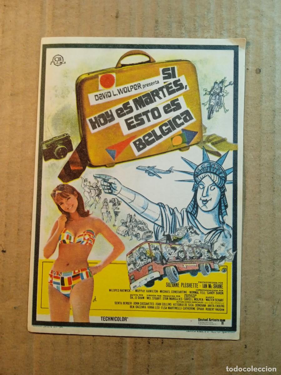  Flyers Publicitaires de films Anciens: FOLLETO DE MANO SIN PUBLICIDAD SI HOY ES MARTES ESTO ES BELGICA