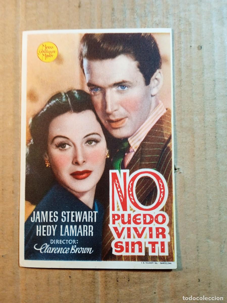 Folhetos de m&atilde;o de filmes antigos de cinema: FOLLETO DE MANO SIN PUBLICIDAD NO PUEDO VIVIR SIN TI