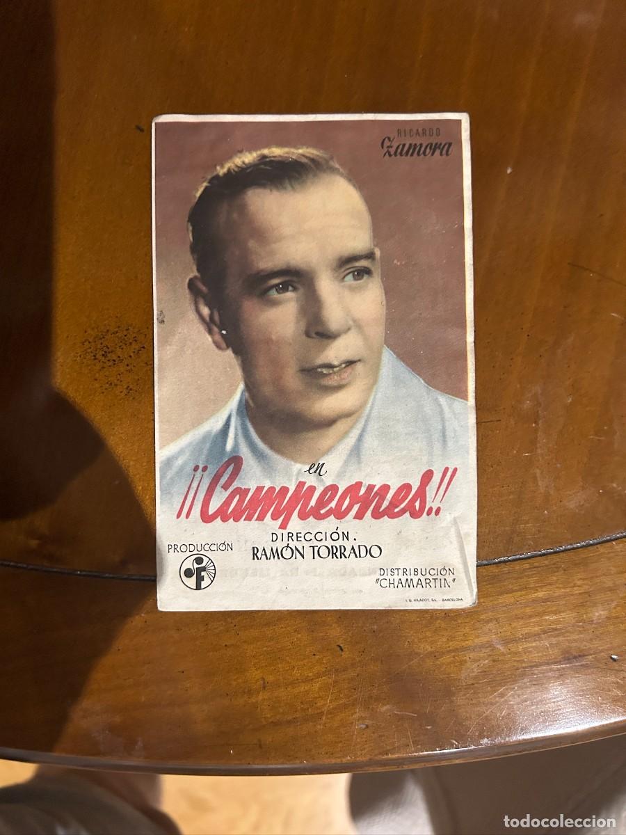 Cine: 1472 &iexcl;campeones! ricardo zamora cinema alhambra zaragoza con publicidad buen estado