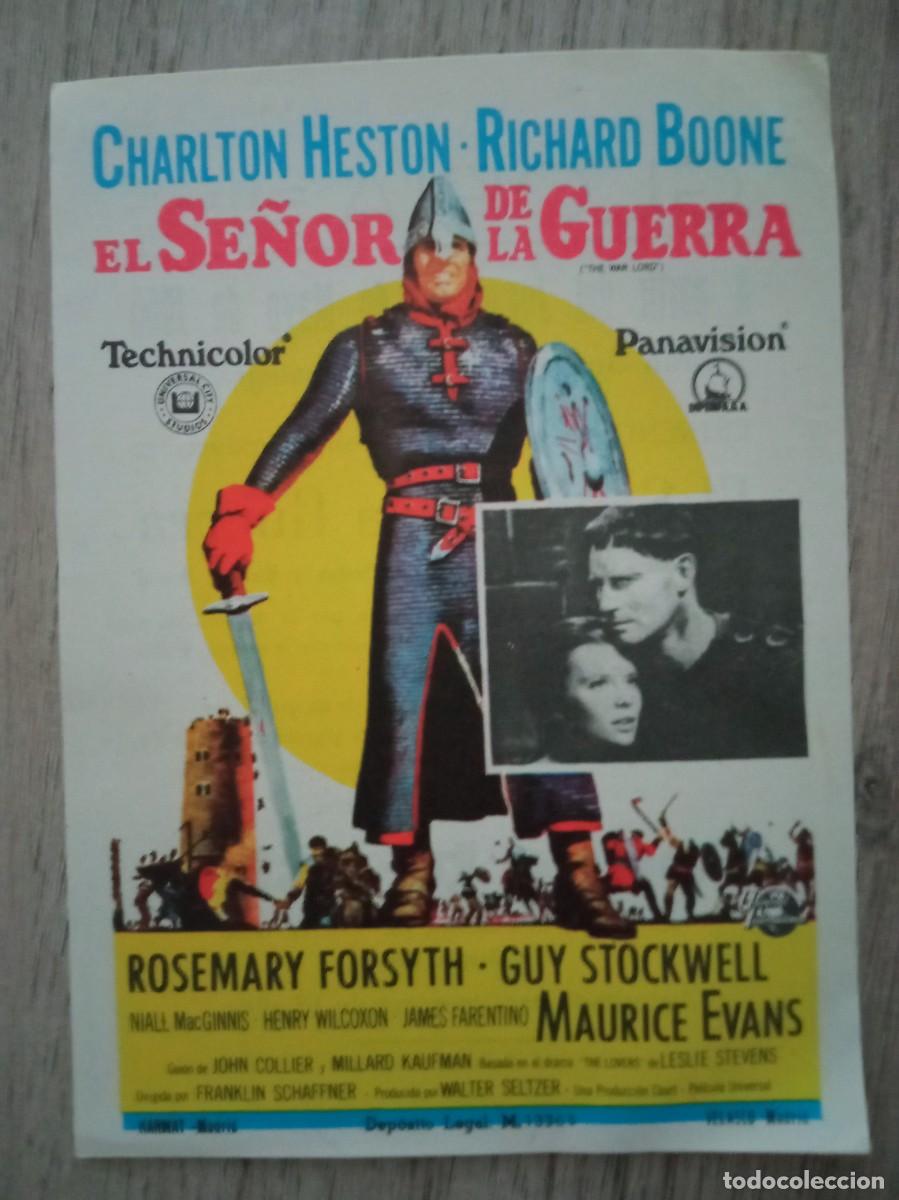 Cine: EL SE&Ntilde;OR DE LA GUERRA, CHARLTON HESTON, CINE GLORIA, ELDA, ALICANTE, 1966