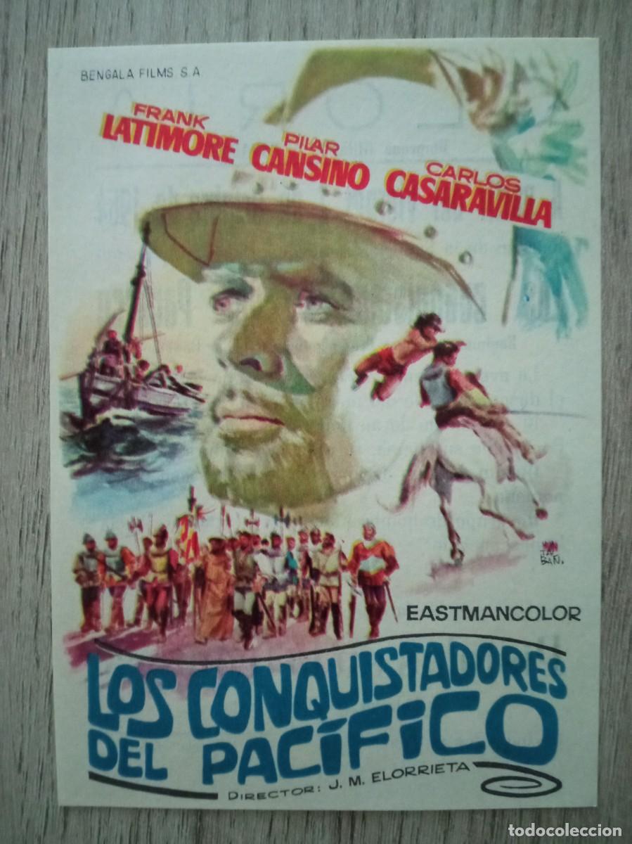 Cine: LOS CONQUISTADORES DEL PAC&Iacute;FICO, FRANK LATIMORE, GLORIA CINEMA, ELDA, ALICANTE, 1964