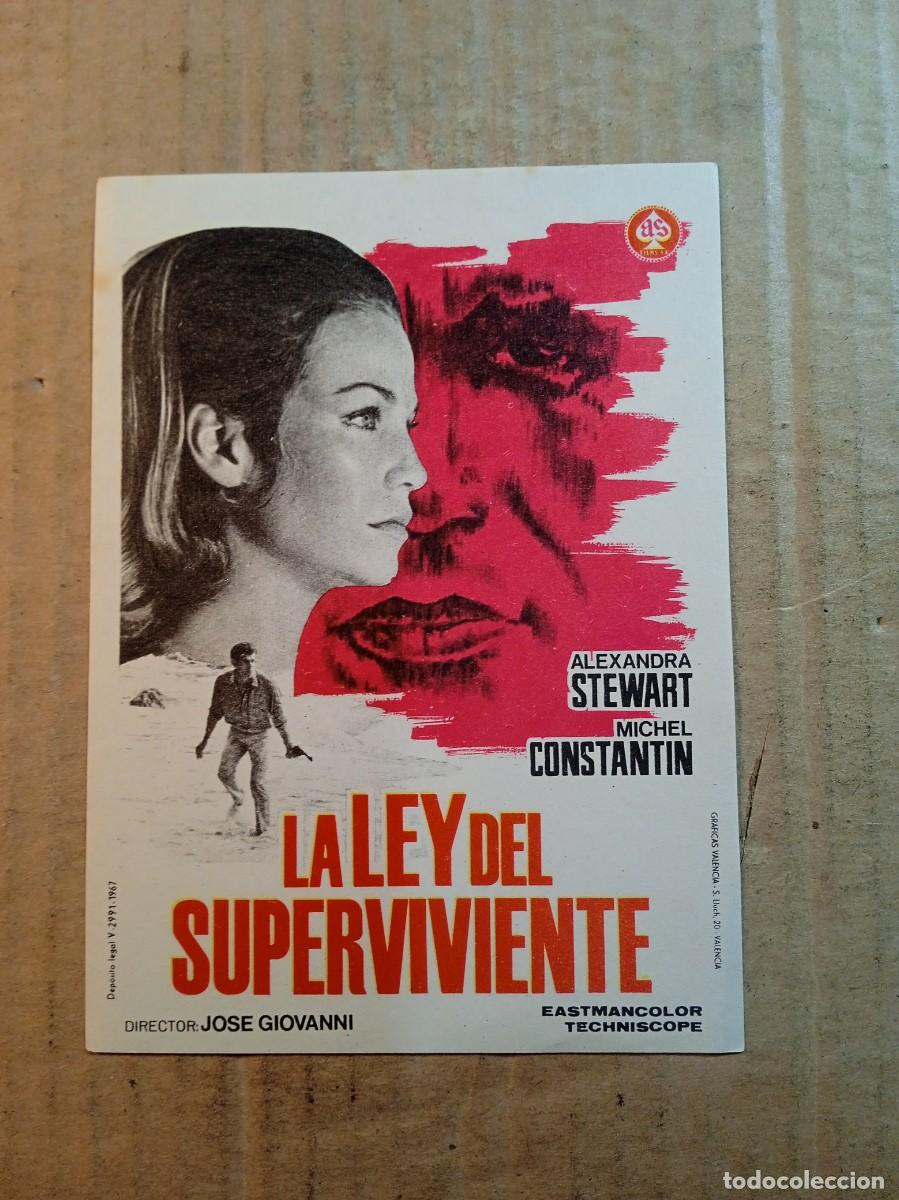 Folhetos de m&atilde;o de filmes antigos de cinema: FOLLETO DE MANO SIN PUBLICIDAD LA LEY DEL SUPERVIVIENTE