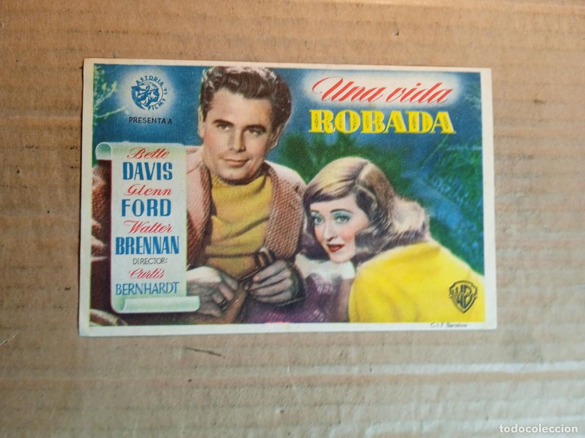  Flyers Publicitaires de films Anciens: FOLLETO DE MANO SIN PUBLICIDAD UNA VIDA ROBADA