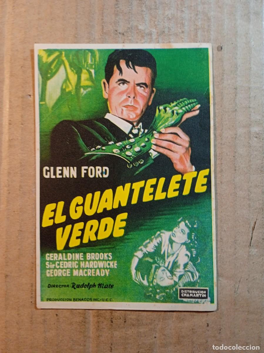Folhetos de m&atilde;o de filmes antigos de cinema: FOLLETO DE MANO SIN PUBLICIDAD EL GUANTELETE VERDE