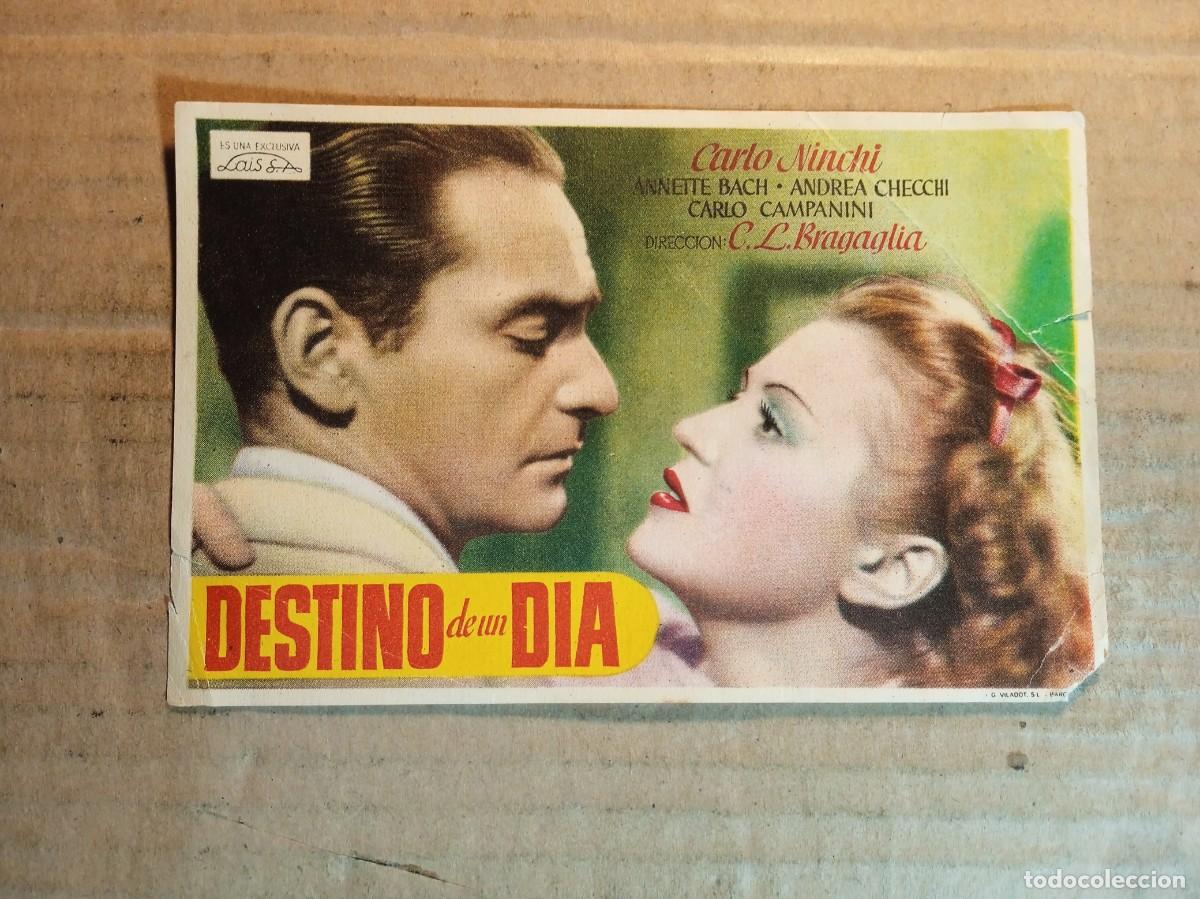 Cine: FOLLETO DE MANO SIN PUBLICIDAD DESTINO DE UN DIA