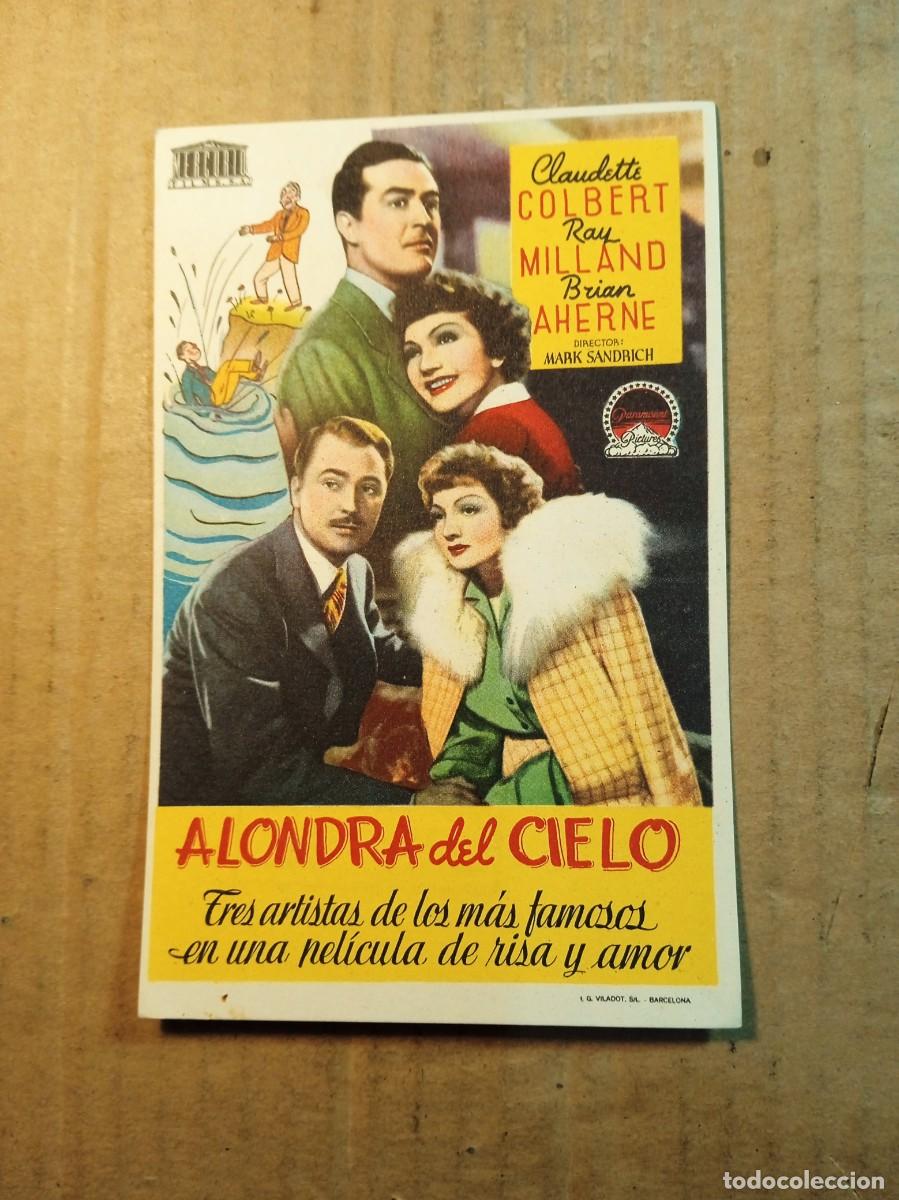  Flyers Publicitaires de films Anciens: FOLLETO DE MANO SIN PUBLICIDAD ALONDRA DEL CIELO