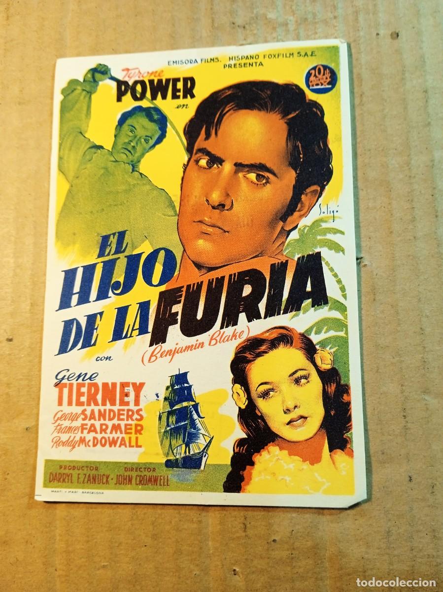  Flyers Publicitaires de films Anciens: FOLLETO DE MANO SIN PUBLICIDAD EL HIJO DE LA FURIA