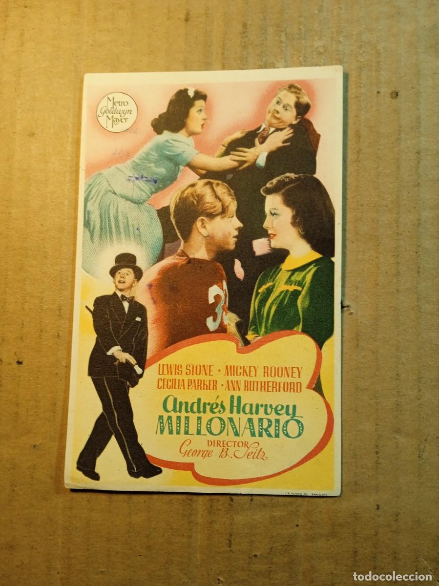 Kino: FOLLETO DE MANO SIN PUBLICIDAD ANDRES HARVEY MILLONARIO