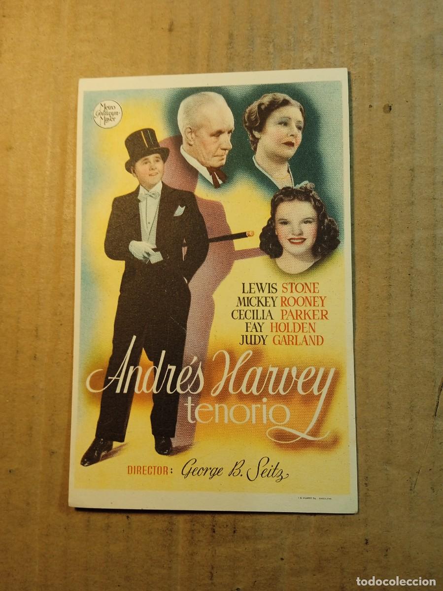 Cinema: FOLLETO DE MANO SIN PUBLICIDAD ANDRES HARVEY TENORIO