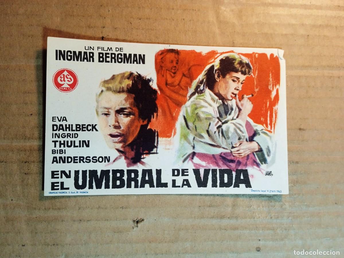  Flyers Publicitaires de films Anciens: FOLLETO DE MANO SIN PUBLICIDAD EN EL UMBRAL DE LA VIDA