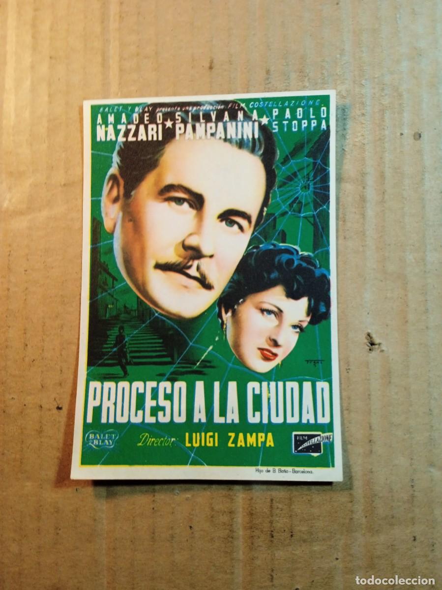 Folhetos de m&atilde;o de filmes antigos de cinema: FOLLETO DE MANO SIN PUBLICIDAD PROCESO A LA CIUDAD