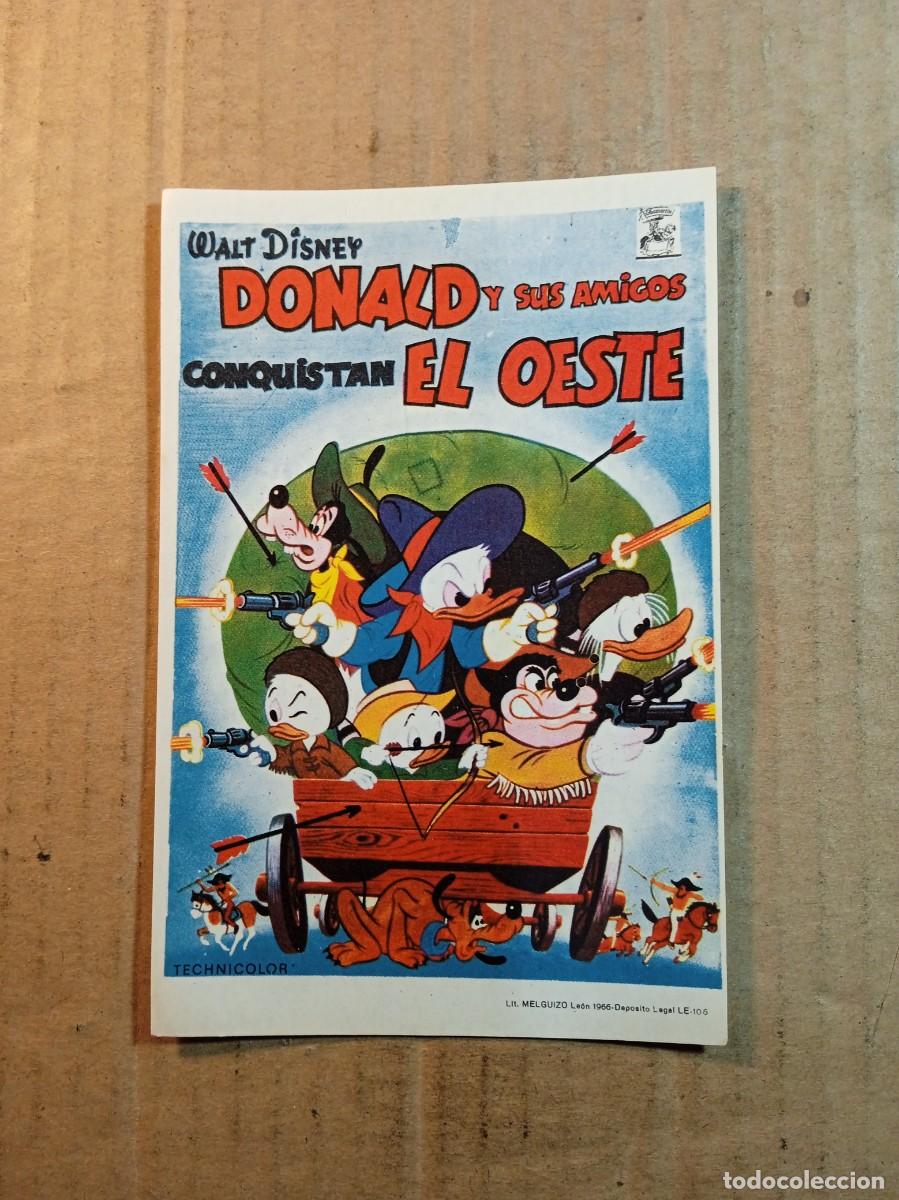 Cine: FOLLETO DE MANO SIN PUBLICIDAD DONALD Y SUS AMIGOS CONQUISTAN EL OESTE