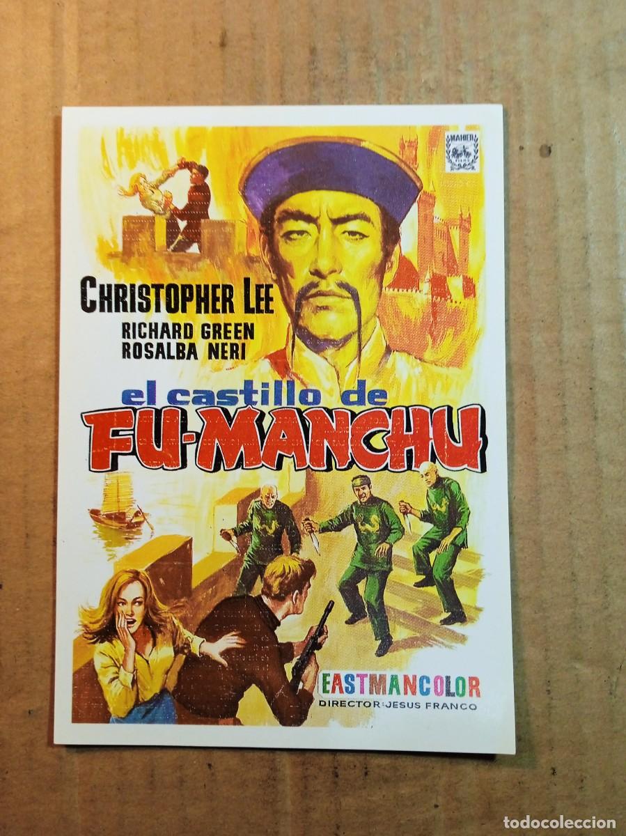 Folhetos de m&atilde;o de filmes antigos de cinema: FOLLETO DE MANO SIN PUBLICIDAD EL CASTILLO DE FU-MANCHU (facs&iacute;mil)
