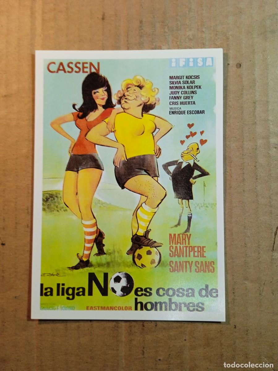  Flyers Publicitaires de films Anciens: FOLLETO DE MANO SIN PUBLICIDAD LA LIGA NO ES COSA DE HOMBRES (facs&iacute;mil)