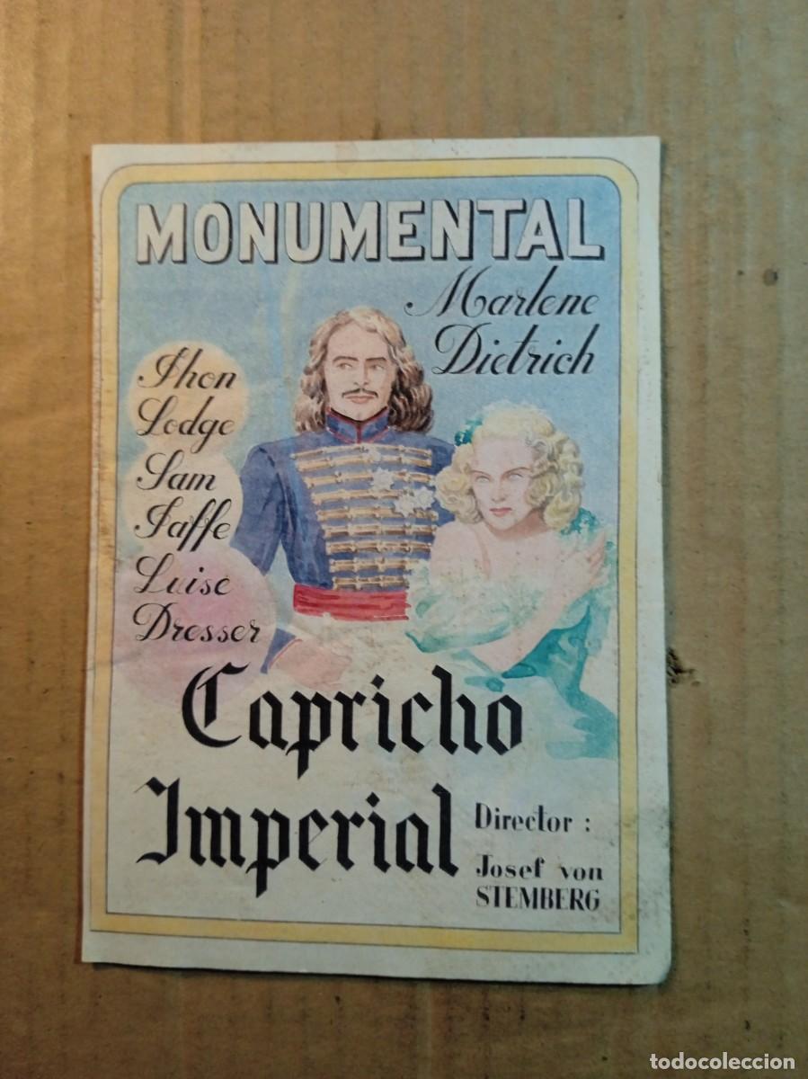  Foglietti di film di film antichi di cinema: FOLLETO DE MANO SIN PUBLICIDAD CAPRICHO IMPERIAL